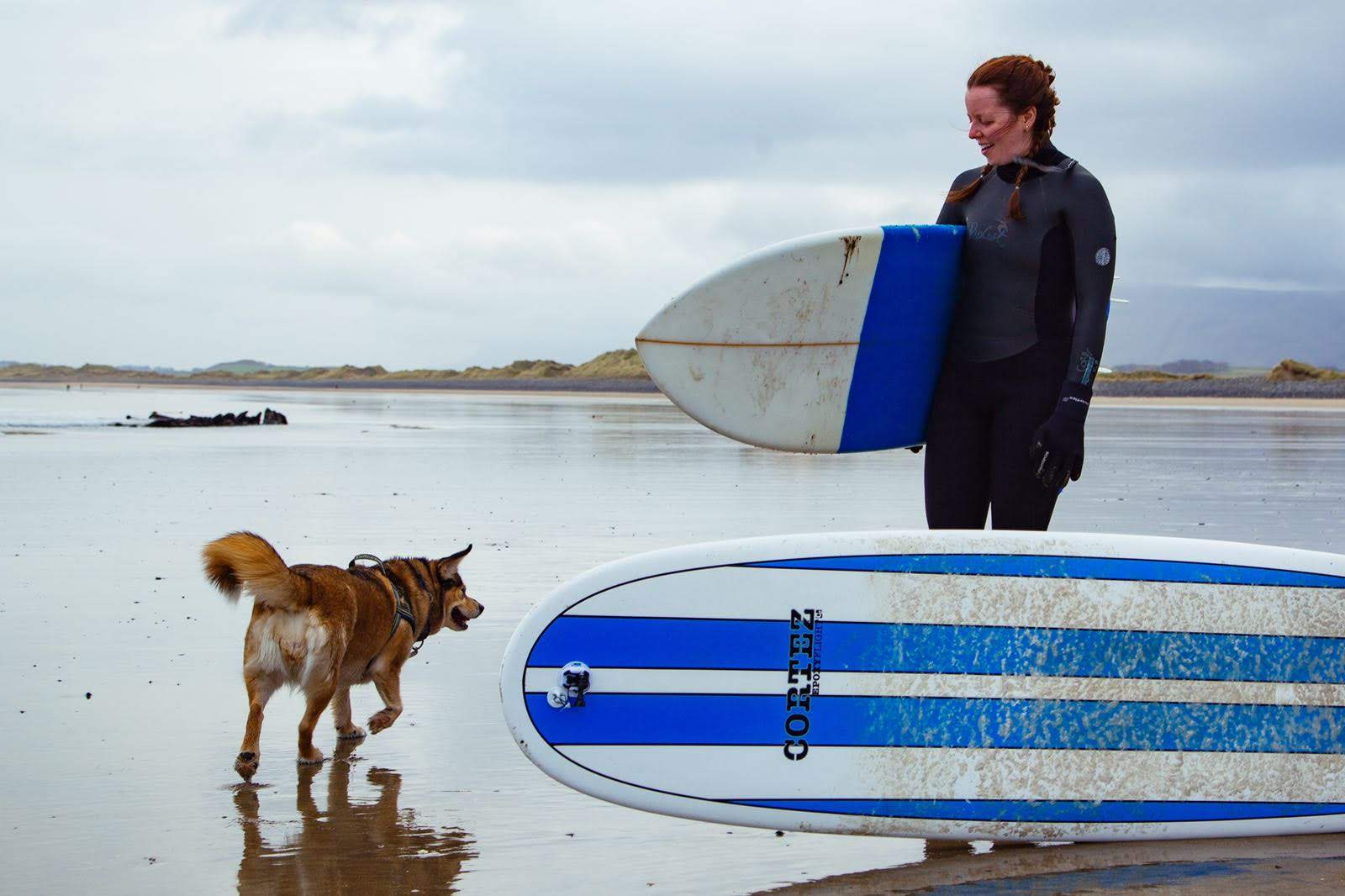 Fiona Donnellan surfing